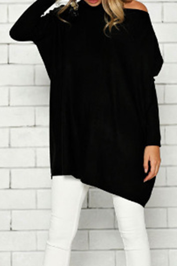 Casual & Stylish Classic Solid Split Joint O Neck Tops(11 Colors)