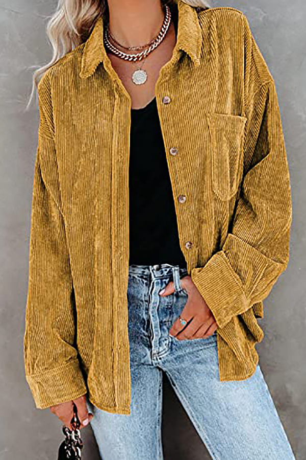 Casual en stijlvolle straat klassieke effen gesp kraag tops (16 kleuren)