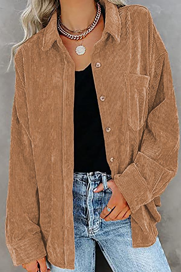 Casual en stijlvolle straat klassieke effen gesp kraag tops (16 kleuren)