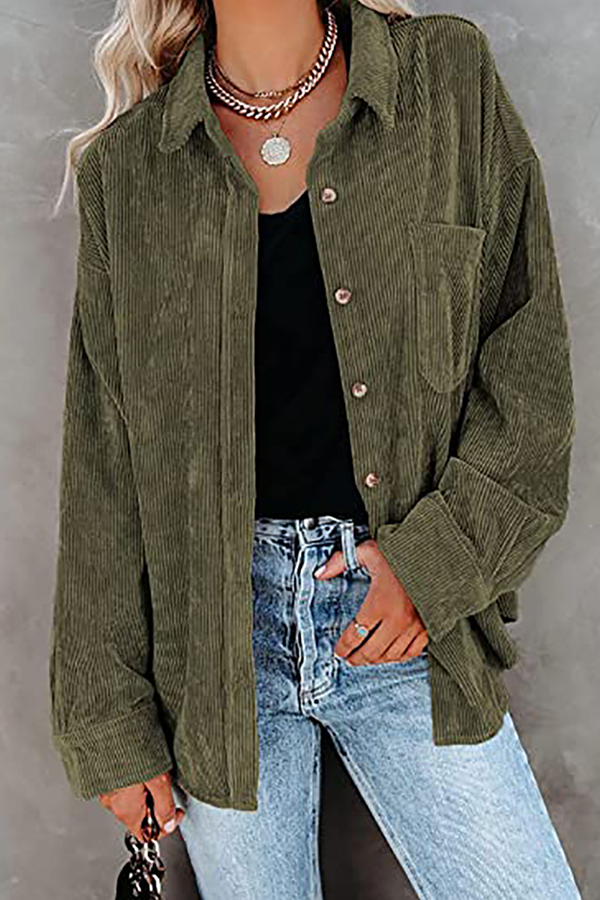 Casual en stijlvolle straat klassieke effen gesp kraag tops (16 kleuren)