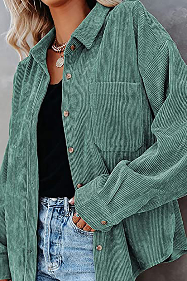 Casual en stijlvolle straat klassieke effen gesp kraag tops (16 kleuren)