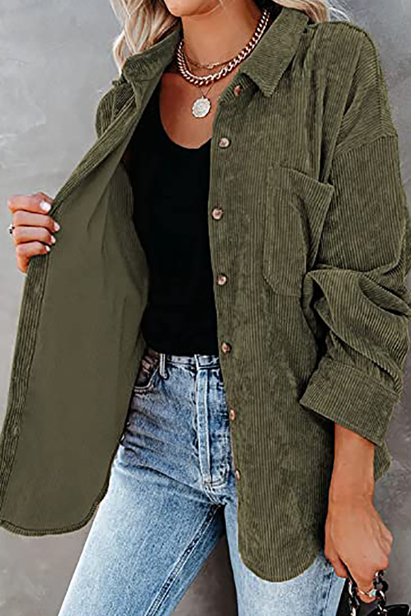 Casual en stijlvolle straat klassieke effen gesp kraag tops (16 kleuren)