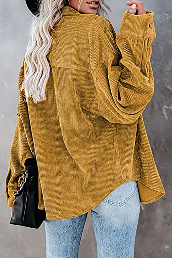 Casual en stijlvolle straat klassieke effen gesp kraag tops (16 kleuren)