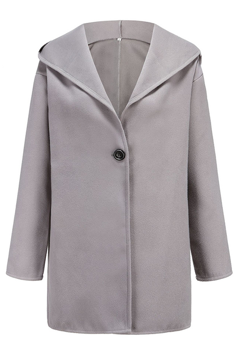 Casual Elegant Solid Patchwork Buttons Hooded Collar Outerwear - A Must-Have Addition