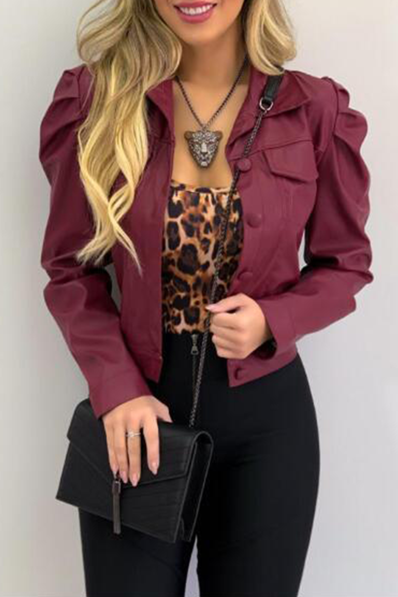 Fashion Street Klassiek Effen Gesp Vouw Kraag Bovenkleding (6 Kleuren)