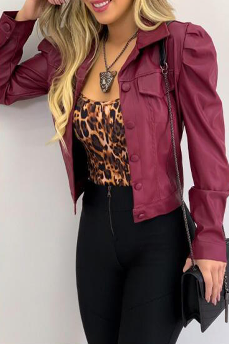 Fashion Street Klassiek Effen Gesp Vouw Kraag Bovenkleding (6 Kleuren)