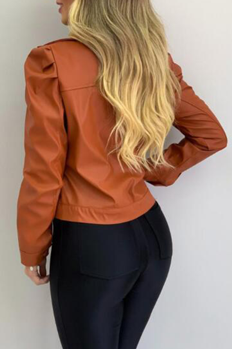 Fashion Street Klassiek Effen Gesp Vouw Kraag Bovenkleding (6 Kleuren)