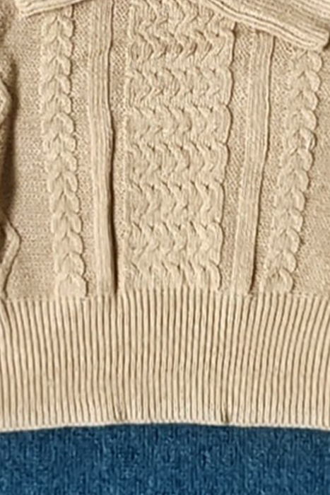 Casual y elegante Clásico Sólido Patchwork Hebilla Medio cuello alto Suéteres
