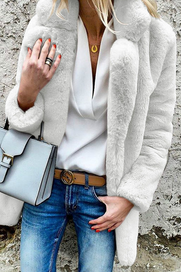 Casual & Stylish Classic Solid Patchwork Basic Turndown Collar Outerwear(4 Colors)