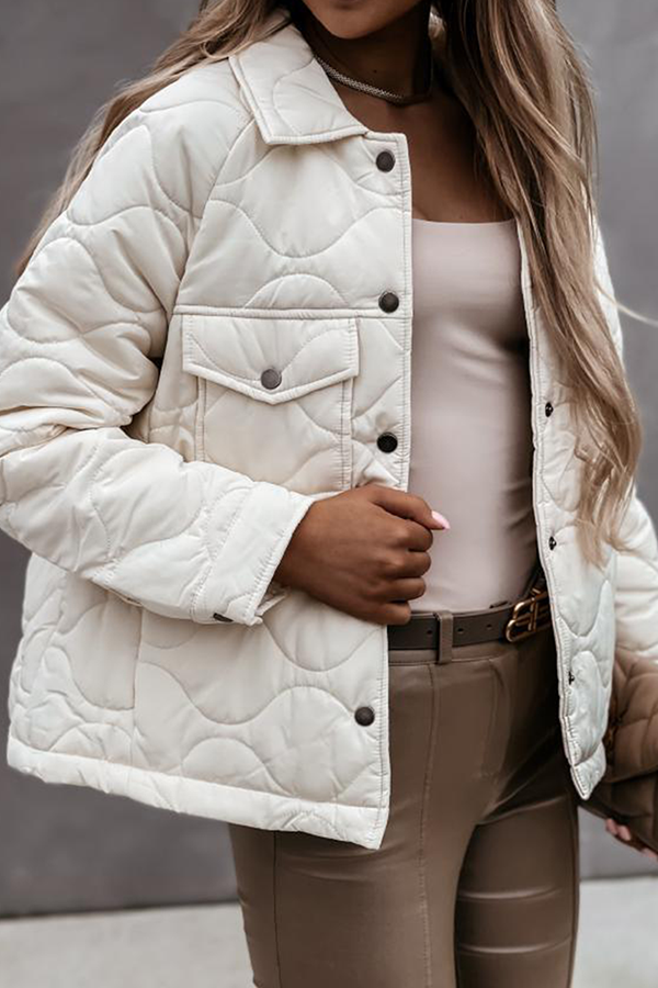 Casual & Stylish Patchwork Pocket Buckle Turndown Collar Outerwear(3 Colors)