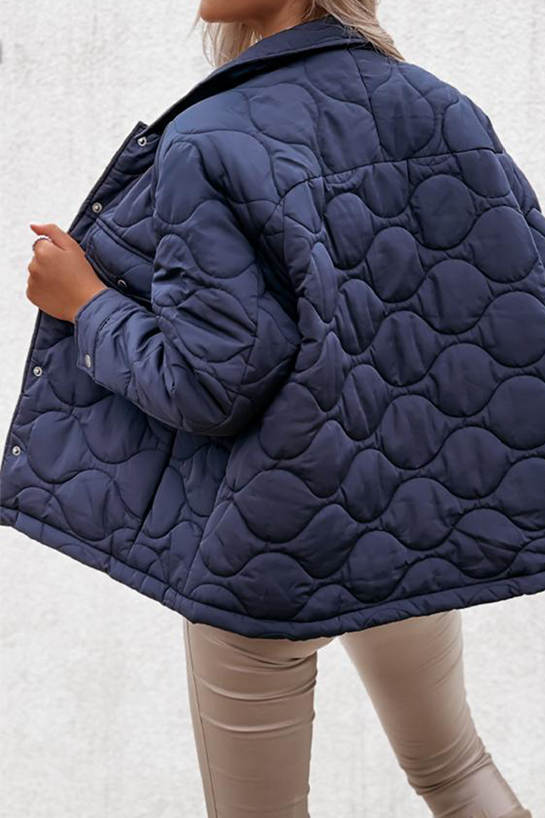 Casual & Stylish Patchwork Pocket Buckle Turndown Collar Outerwear(3 Colors)