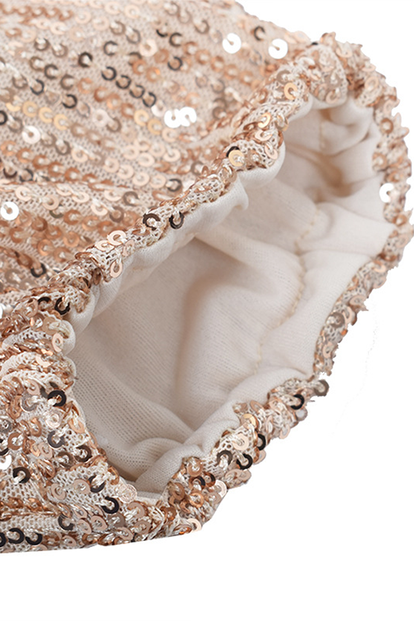 Elegant & Stylish Classic Solid With Belt Sequins O Neck A Line Dresses