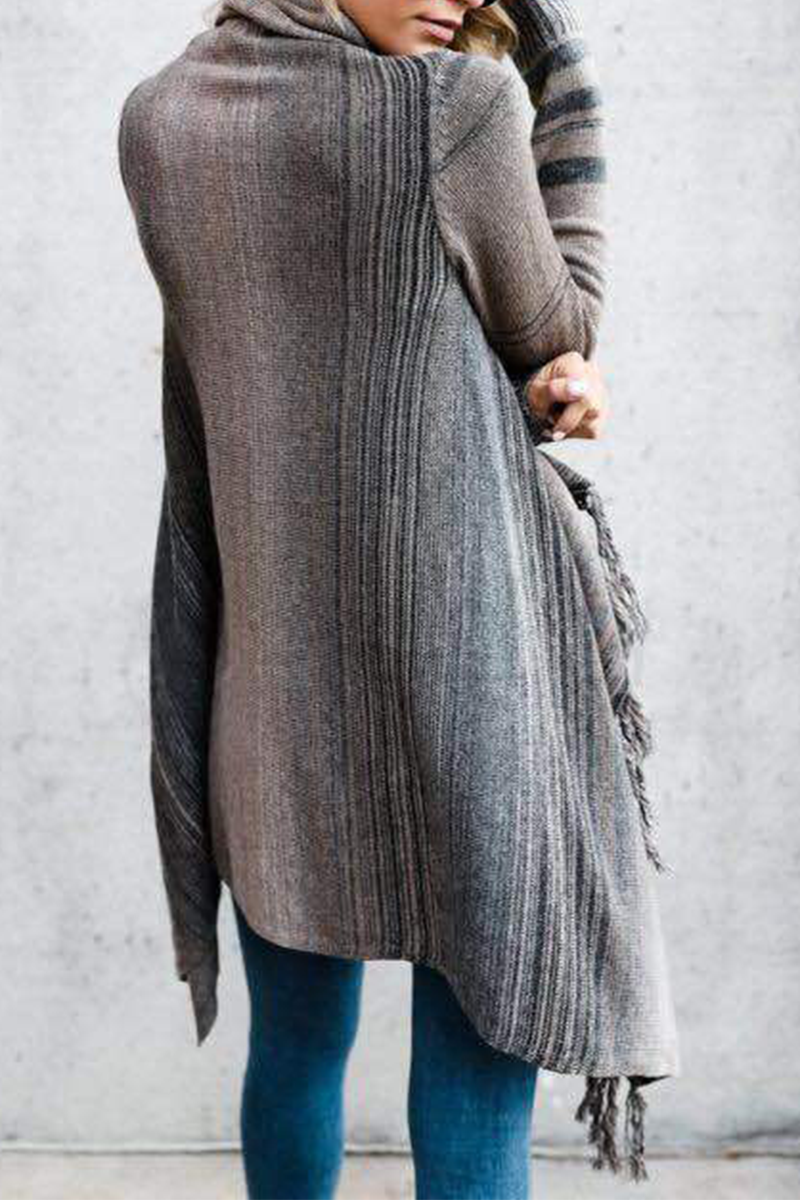 Cárdigans de retazos con borlas y estampado informal y elegante (5 colores)