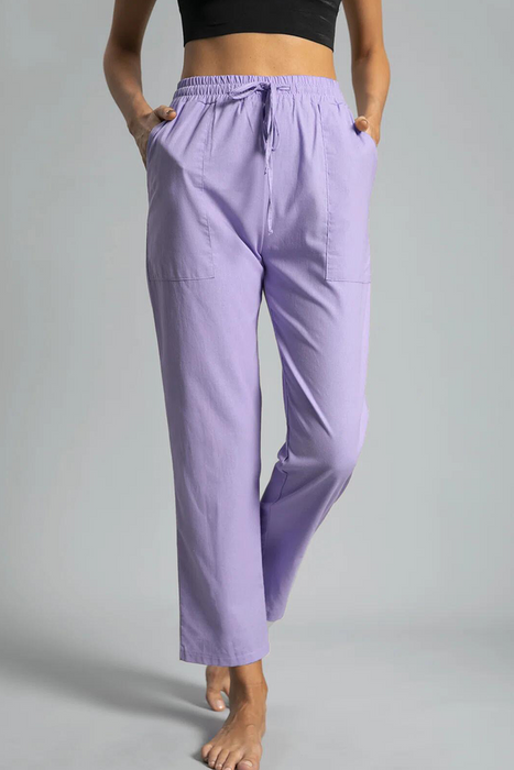 Casual & Stylish Classic Solid Draw String Pocket Straight Positioning Print Bottoms(5 Colors)