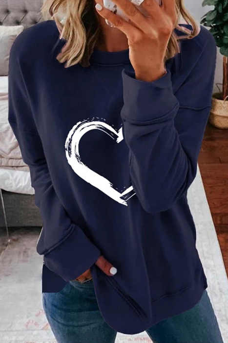 Casual en stijlvolle print Basic contrasterende O-hals hoodies (4 kleuren)