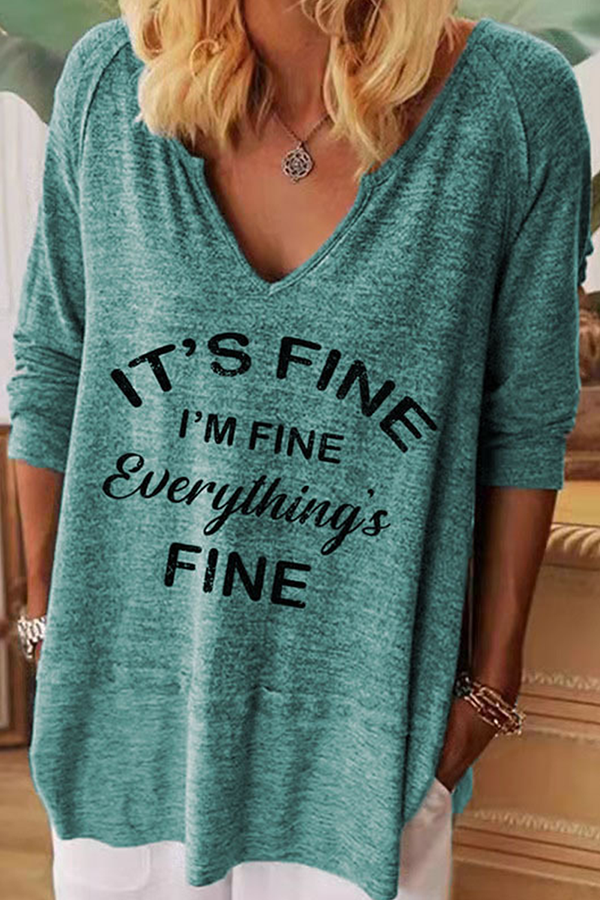 Casual en stijlvolle basic tops met V-hals en letters (7 kleuren)