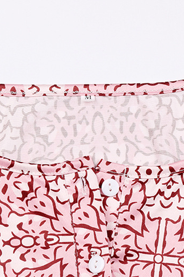 Casual en stijlvolle jurken met print, gesp en split en O-hals