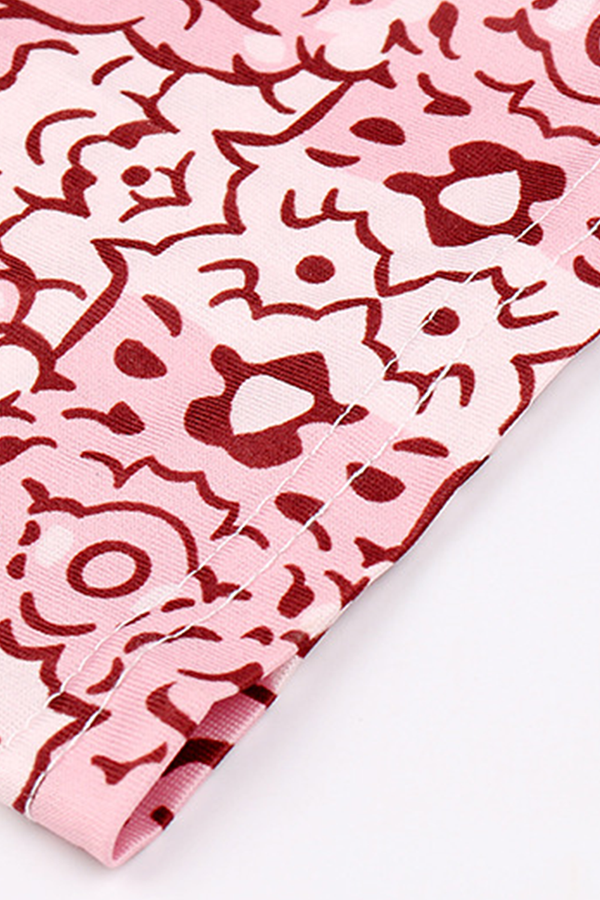 Casual en stijlvolle jurken met print, gesp en split en O-hals