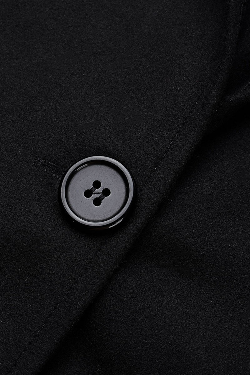 Casual elegante effen patchwork knopen en capuchon kraag bovenkleding - een must-have toevoeging