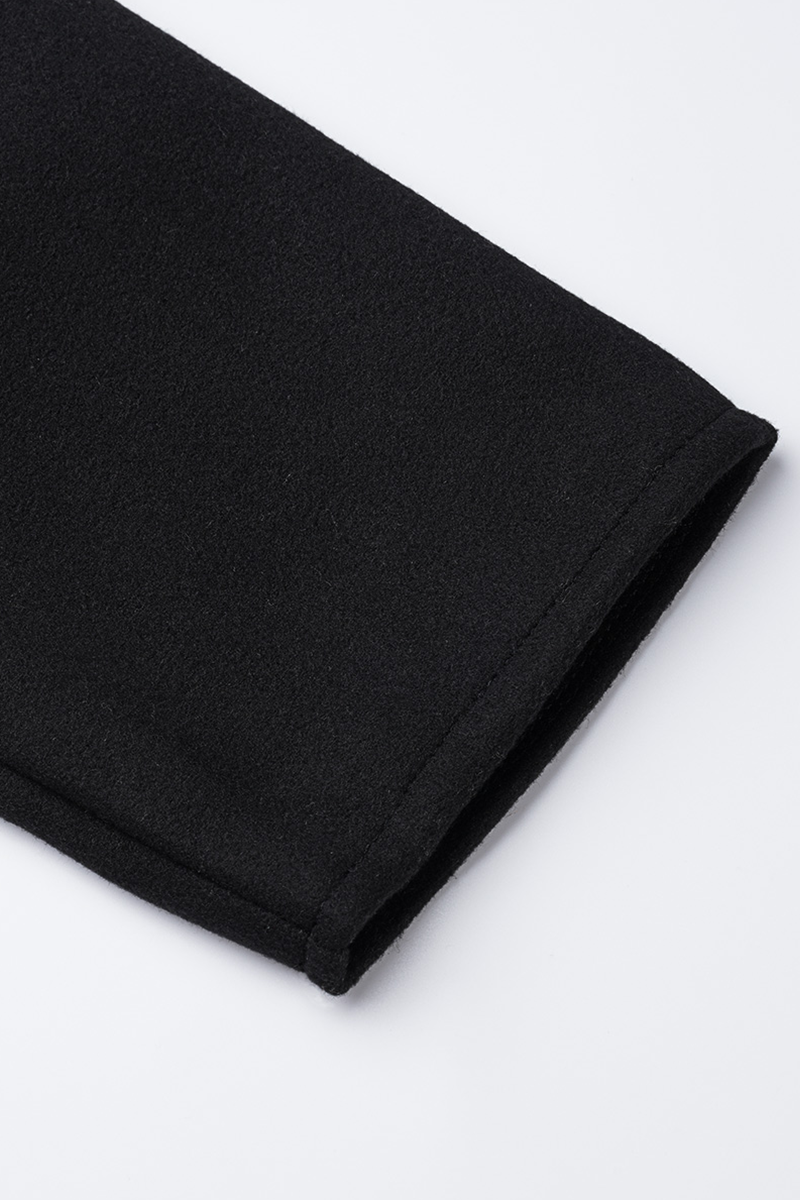 Casual elegante effen patchwork knopen en capuchon kraag bovenkleding - een must-have toevoeging