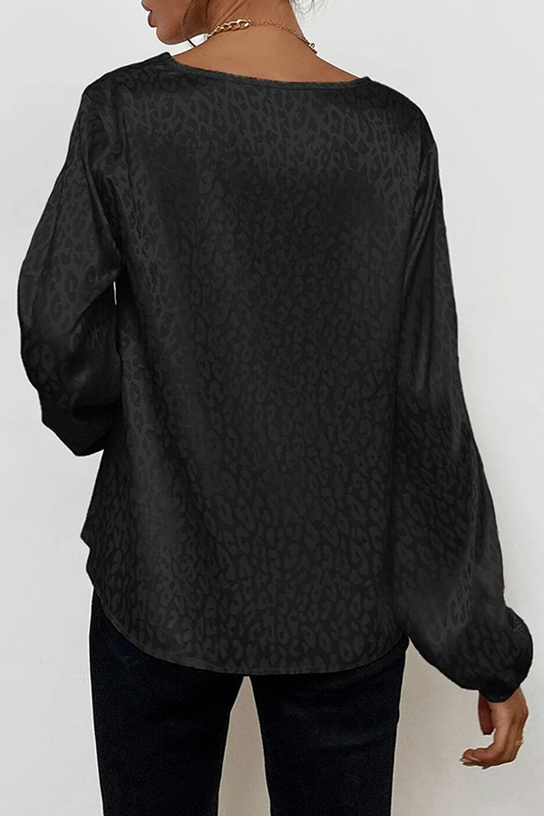 Fashion Elegant & Stylish Print Patchwork Basic V Neck Tops