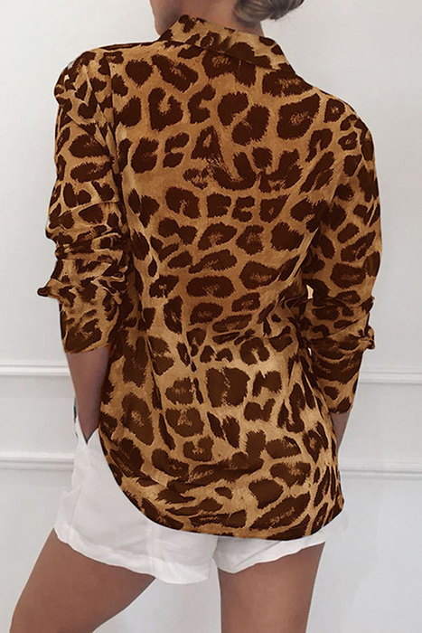 Tops con estampado de leopardo en estilo urbano de moda (elija entre 4 colores)