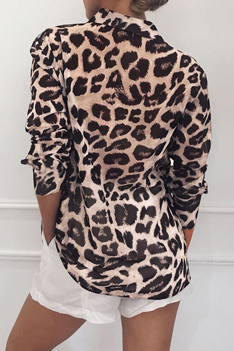 Tops con estampado de leopardo en estilo urbano de moda (elija entre 4 colores)