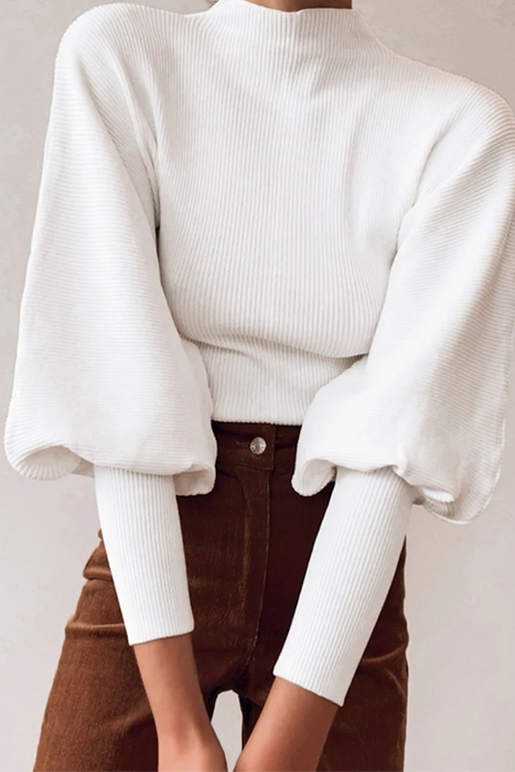 Casual & Stylish Classic Solid Patchwork Turtleneck Tops Sweater