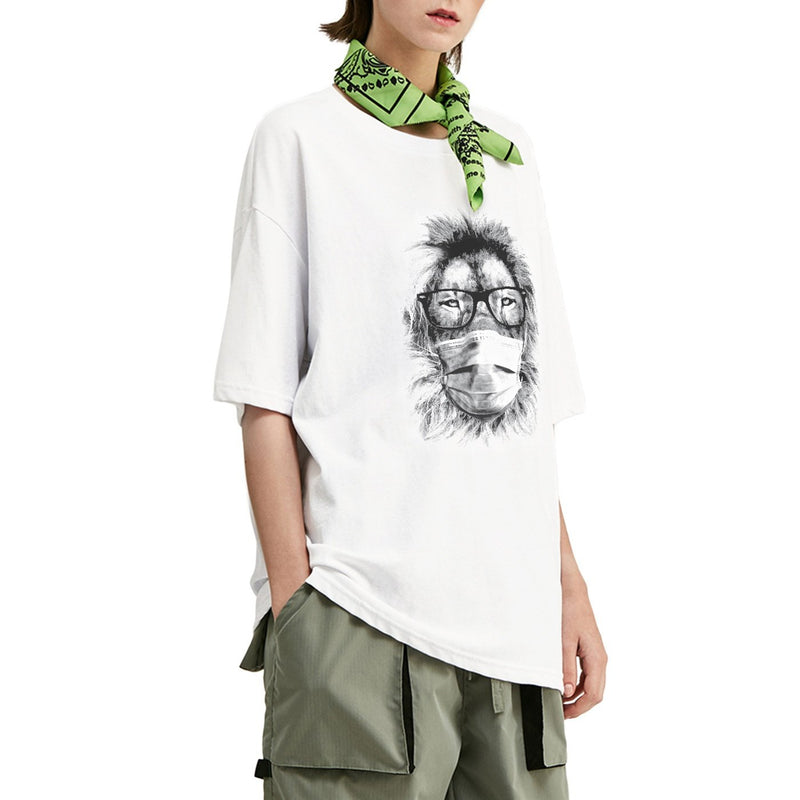 Masked Fashion Lion Oversized T-Shirt
