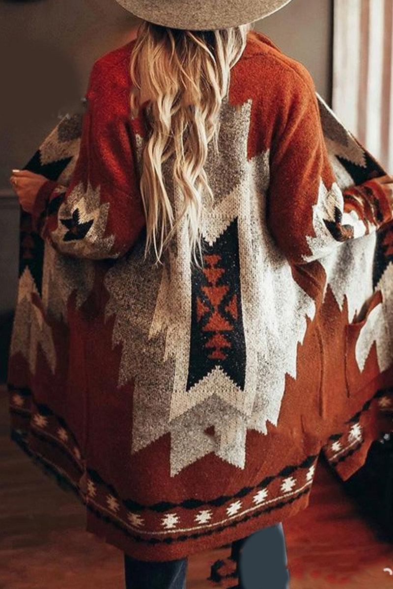 Casual en stijlvolle print patchwork vest met kraag bovenkleding