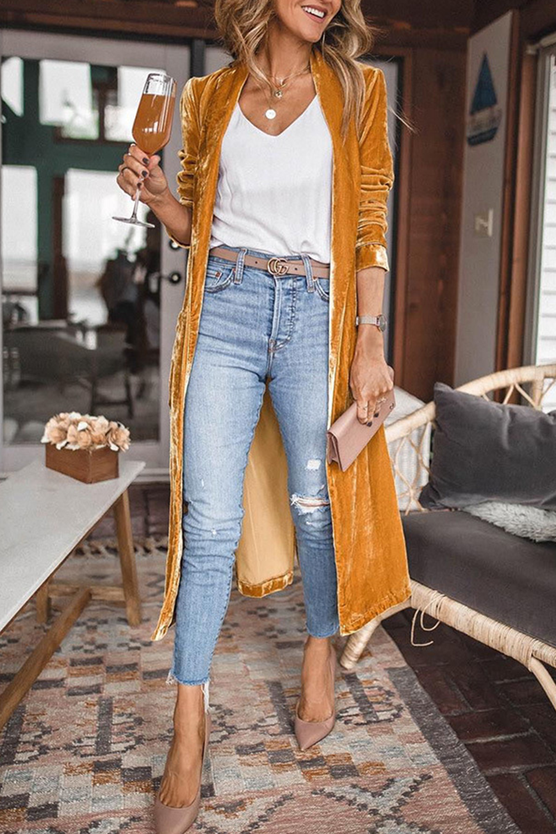 Casual & Stylish Classic Solid Patchwork Cardigan Collar Outerwear(7 Colors)