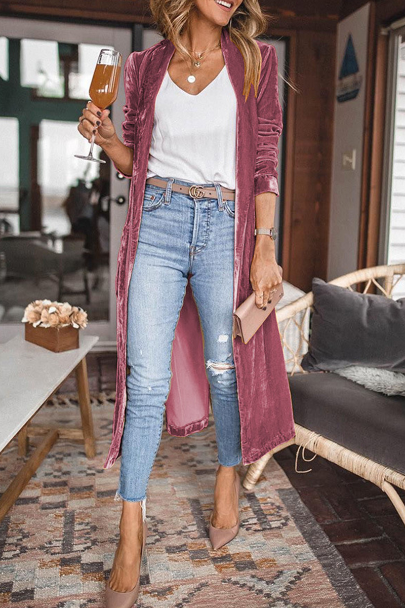 Casual & Stylish Classic Solid Patchwork Cardigan Collar Outerwear(7 Colors)