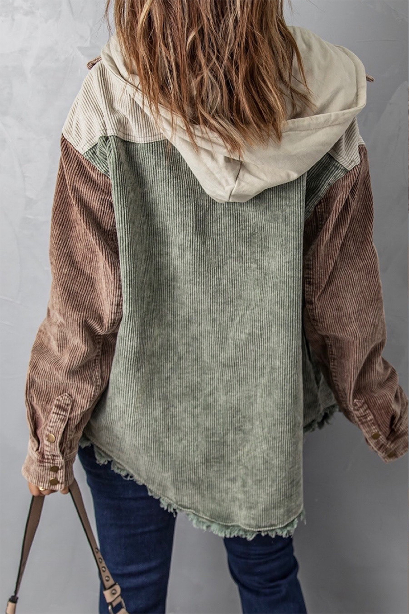 Casual & Stylish Classic Solid Draw String Turndown Collar Outerwear