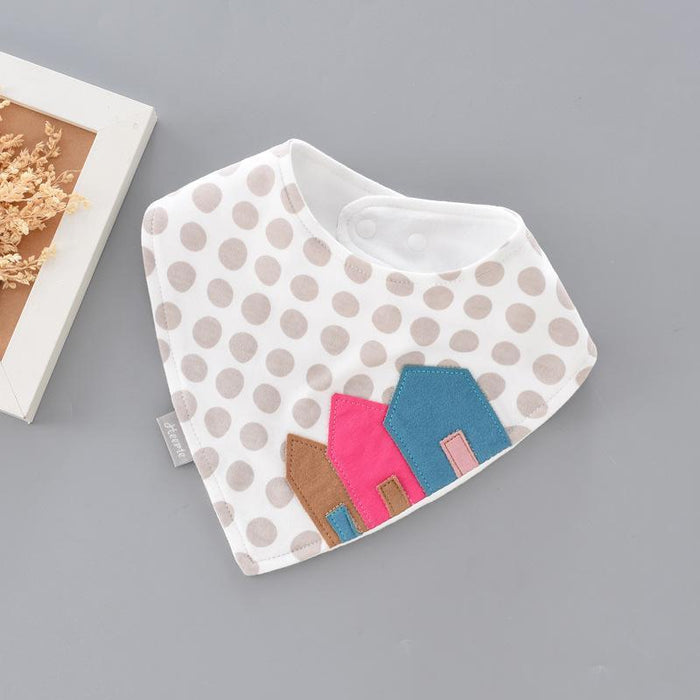 1 paquete de adorables baberos triangulares de algodón para bebé