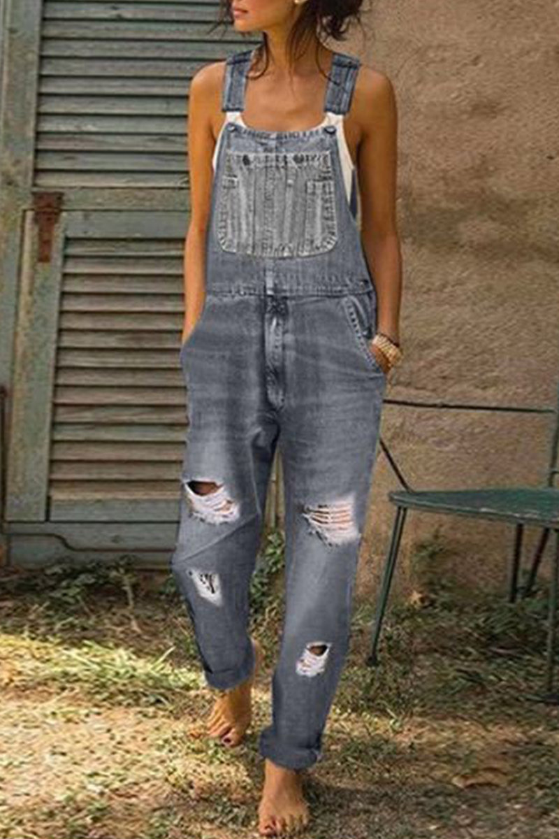 Casual & Stylish Classic Solid Ripped Harlan Jumpsuits(3 Colors)