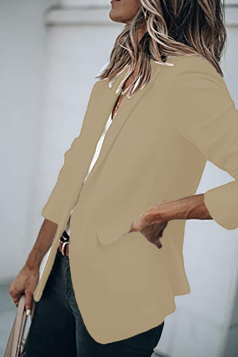 Fashion Classic Solid Turndown Collar Outerwear(11 Colors)