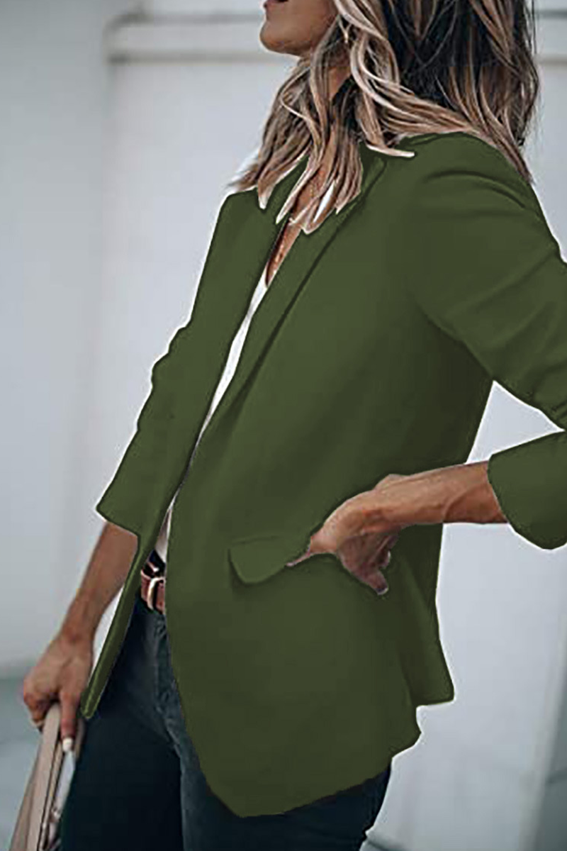 Fashion Classic Solid Turndown Collar Outerwear(11 Colors)