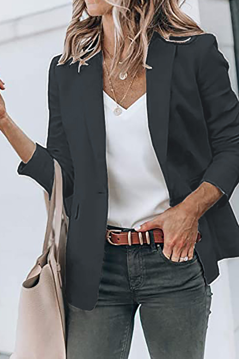 Fashion Classic Solid Turndown Collar Outerwear(11 Colors)