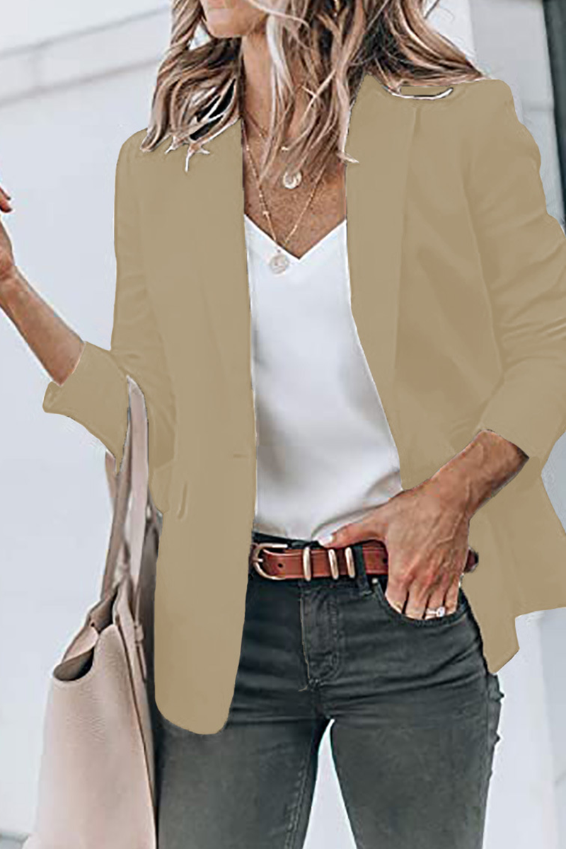 Fashion Classic Solid Turndown Collar Outerwear(11 Colors)