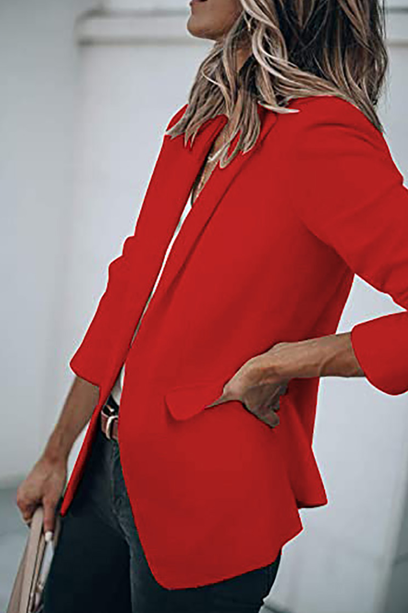 Fashion Classic Solid Turndown Collar Outerwear(11 Colors)