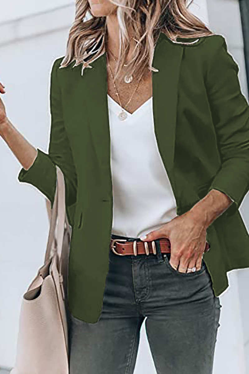 Fashion Classic Solid Turndown Collar Outerwear(11 Colors)