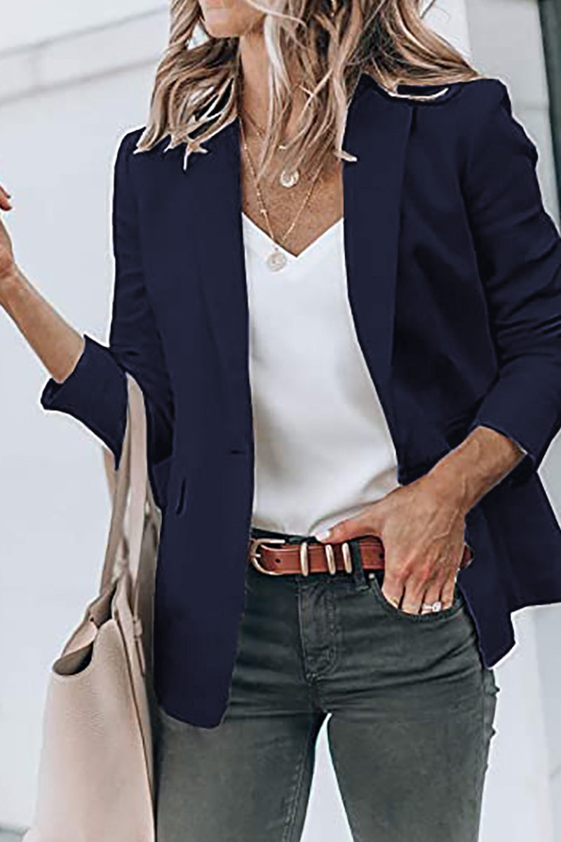 Fashion Classic Solid Turndown Collar Outerwear(11 Colors)