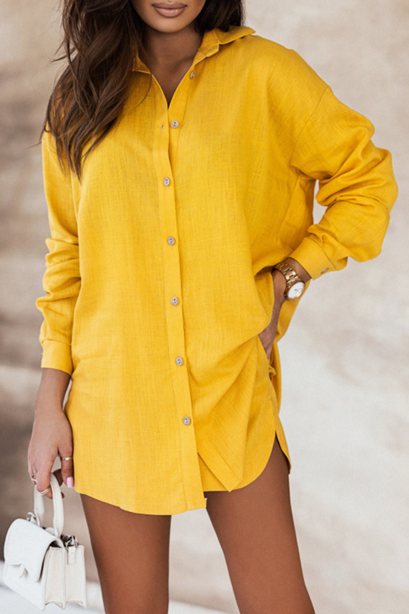 Casual en stijlvolle print Kraag met lange mouwen Twee stukken (7 kleuren)