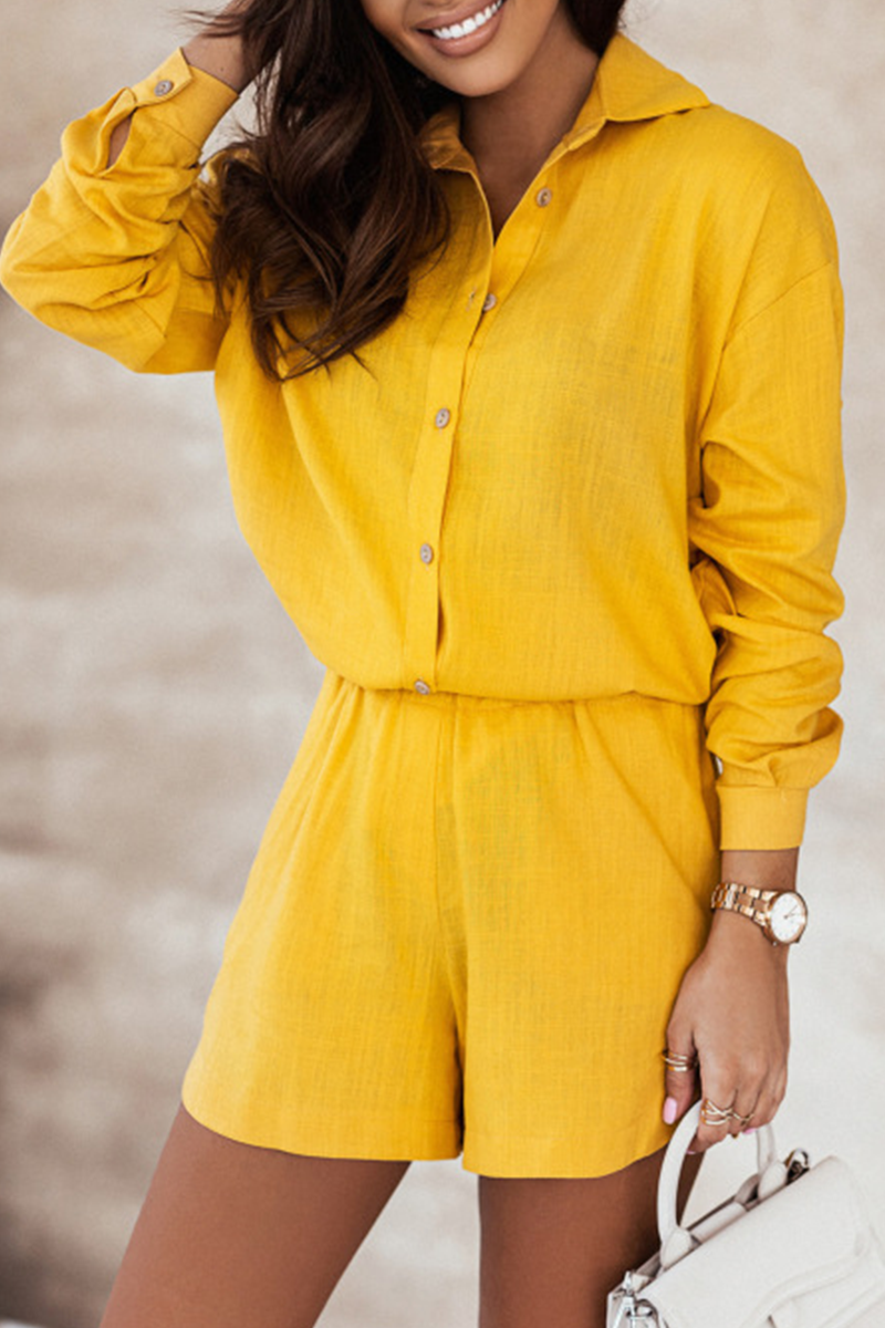 Casual en stijlvolle print Kraag met lange mouwen Twee stukken (7 kleuren)