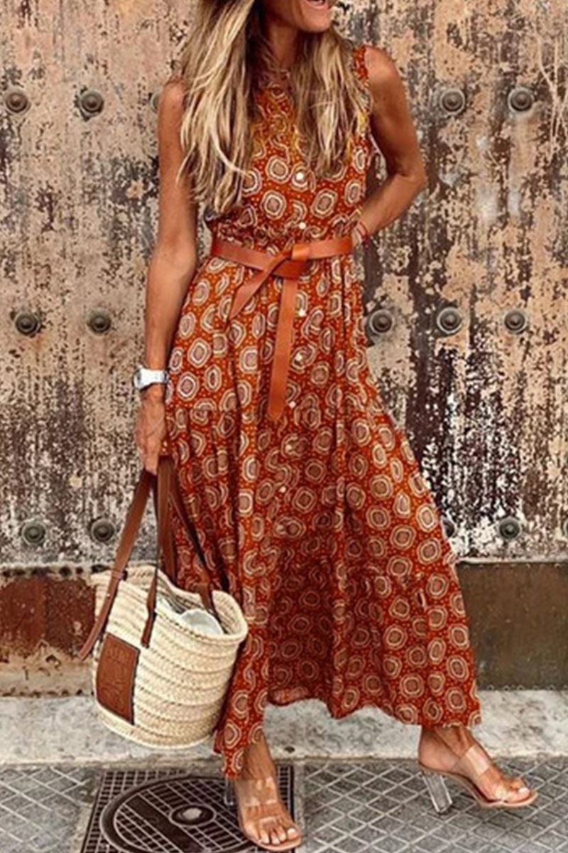 Casual & Stylish Dot Buckle Basic Mandarin Collar A Line Dresses(3 Colors)