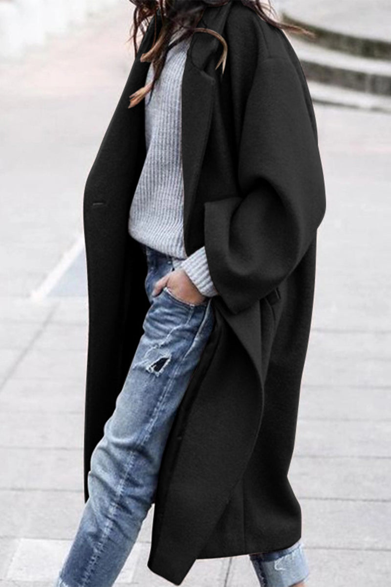 Casual effen patchwork knopen kraag met kraag - een must-have toevoeging