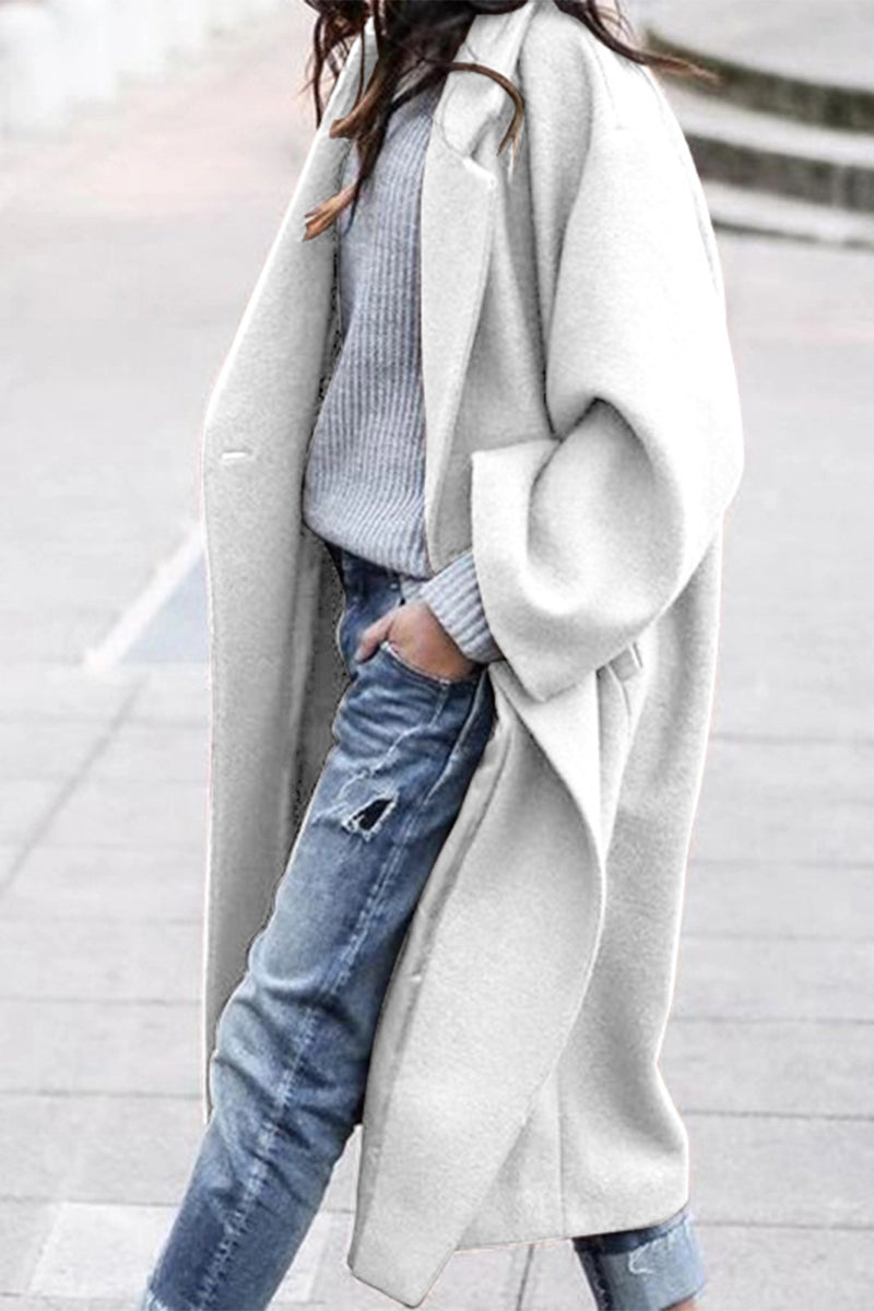 Casual effen patchwork knopen kraag met kraag - een must-have toevoeging