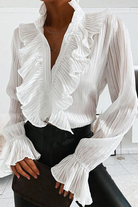 Lief en stijlvol Elegante en stijlvolle klassieke effen patchwork blouses met mandarijnkraag
