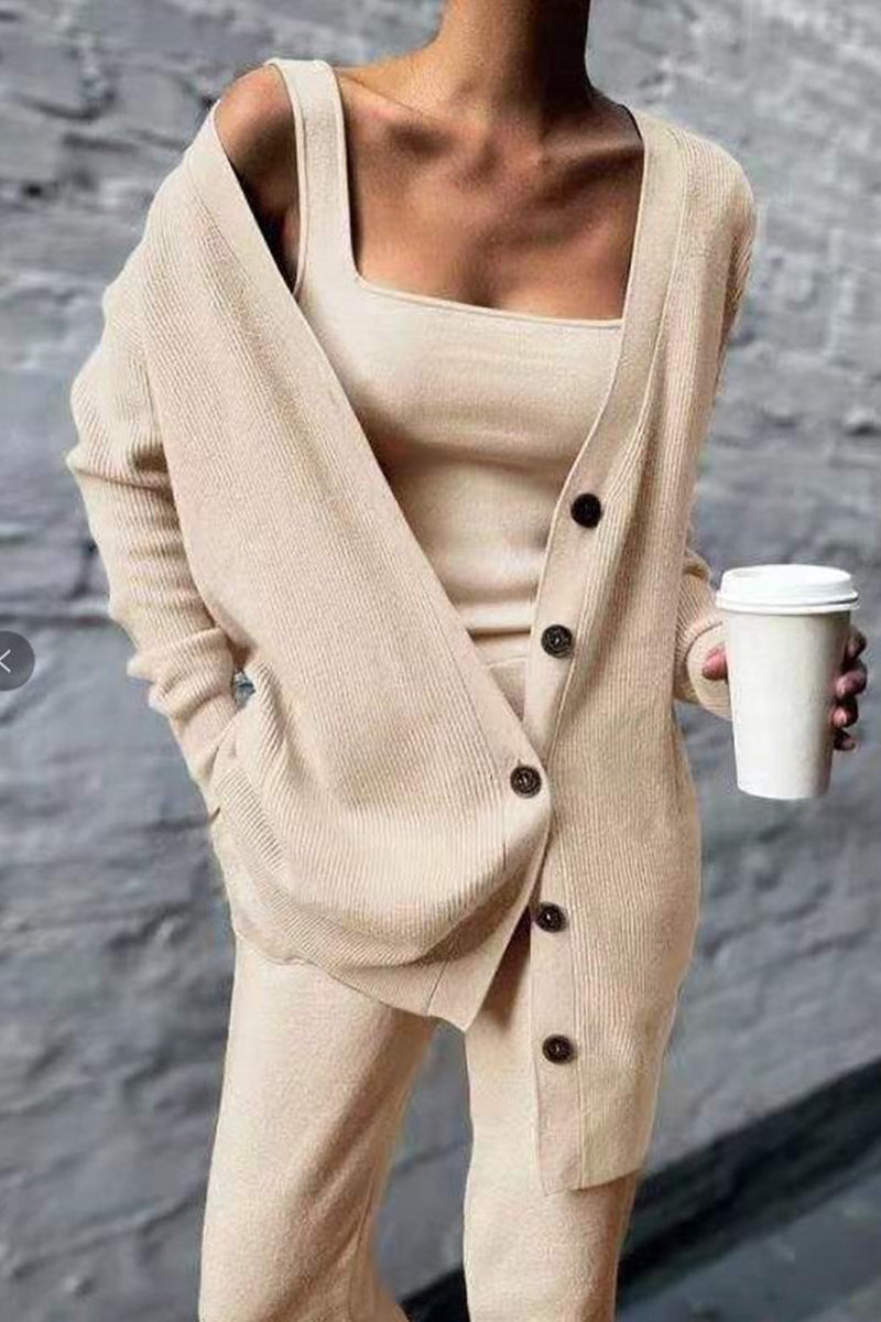 Casual en stijlvol klassiek effen patchwork gesp drie stukken (3 kleuren)