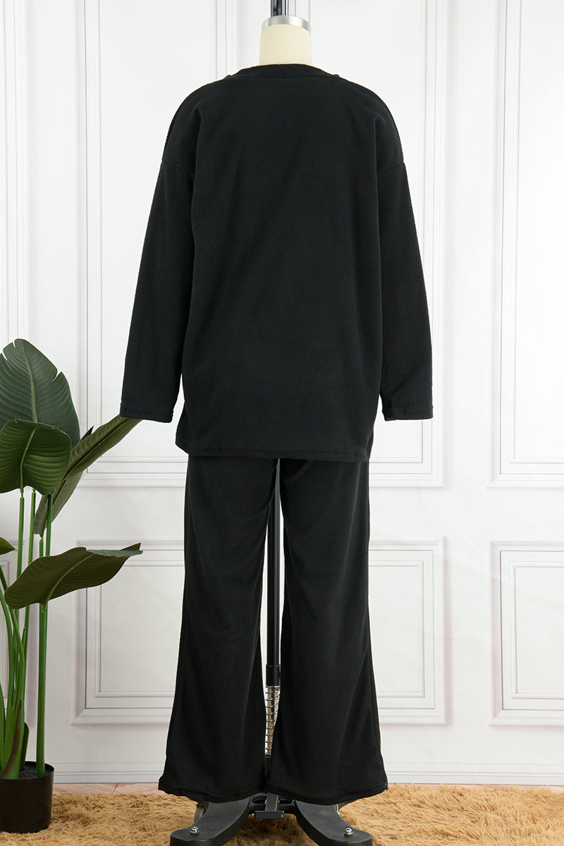 Casual en stijlvol Losvallend Klassiek Effen kleur V-hals Twee stukken (5 kleuren)